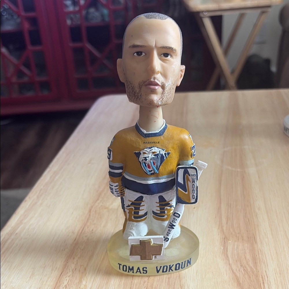 Nashville Predators Tomas Vokoun Bobblehead - Yellow and White